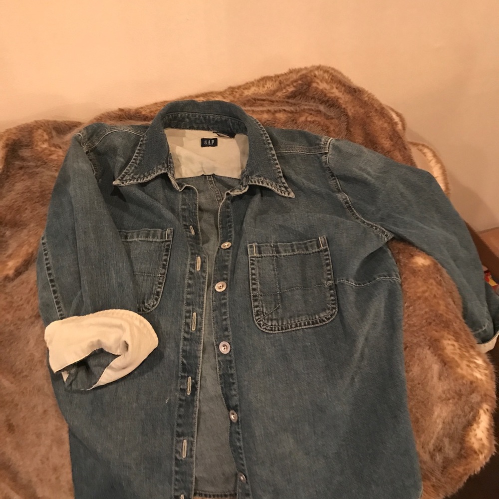 Gap denim shirt 3/4 sleeve